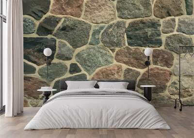 old stone castle wall floor background texture Wall mural