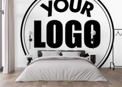 your logo here placeholder symbol Wall mural