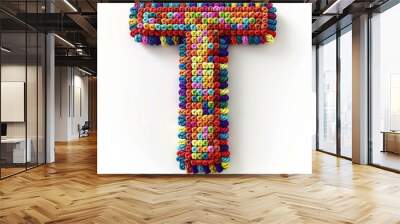 3D crocheted letters Wall mural