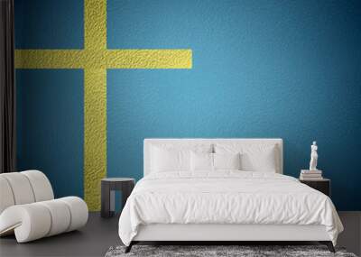 Cooper metal crucifix background Wall mural