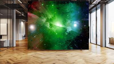 galaxy in a free space. 3D rendering Wall mural