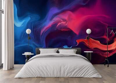 art dark color painting background with noise effect abstract blue purple red image modern paint banner fractal artwork for creative graphic design Wall mural