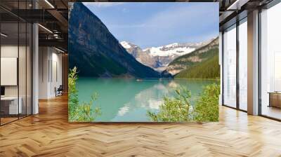 Beautiful blue Lake Louise in the Canadian Rockies, Alberta Canada Wall mural