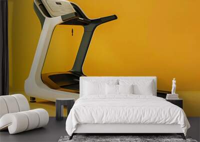 exercise treadmill set against angled shot emphasize Wall mural