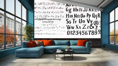 Vector set from two ABC letters for design Wall mural