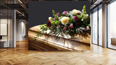 casket with flowers Wall mural