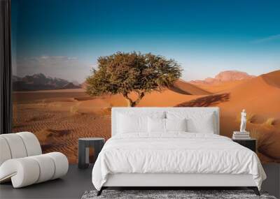 tree in the desert Wall mural