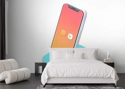 3D Cute Colorful Model of Phone--2 Wall mural