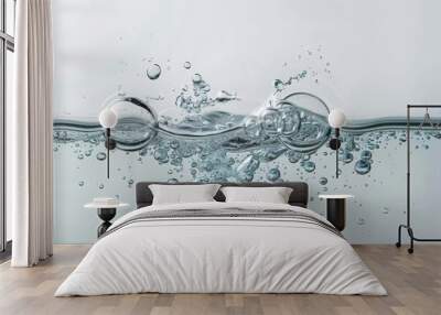 Bubbles_in_water_white_background MONA Wall mural