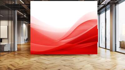 vector abstract red wavy background, wallpaper Wall mural