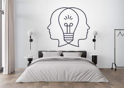 Vector creative mind logo group Wall mural