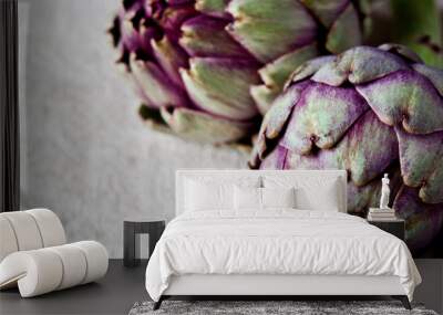 two fresh artichokes Wall mural