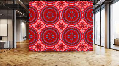 Colorful tribal ethnic seamless pattern Wall mural