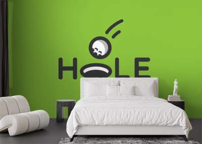 Hole in one logo Wall mural