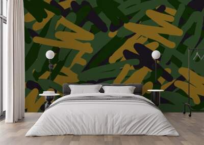 military camouflage pattern Wall mural