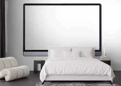 Monitor with transparent screen, mockup Wall mural