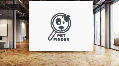 Pet finder logo Wall mural