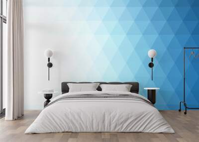 Abstract blue geometric technology background Wall mural