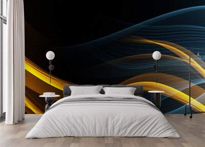 Abstract color wave design element Wall mural