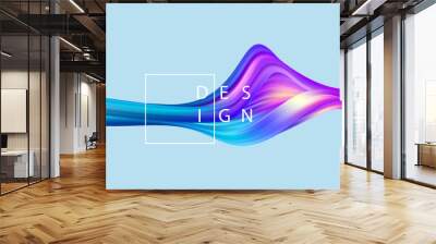 Abstract colorful vector background, color flow liquid wave for design brochure, website, flyer. Wall mural