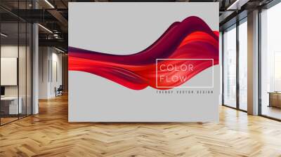 Abstract colorful vector background, color flow liquid wave for design brochure, website, flyer. Wall mural