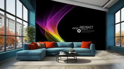 Abstract shiny color spectrum wave design element Wall mural