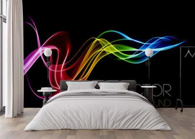 Abstract smoky waves  background. Template brochure design Wall mural