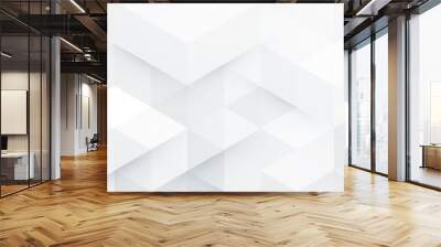 abstract white monochrome vector background, for design brochure, website, flyer. geometric white wa Wall mural