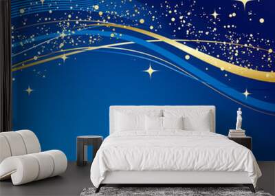 Blue winter abstract background.  Wall mural