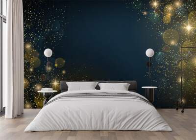 Holiday Abstract shiny color gold design element Wall mural