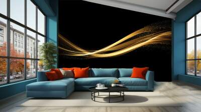 Holiday Abstract shiny color gold design element Wall mural