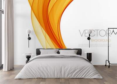 smooth wave stream line abstract header layout. vector Wall mural