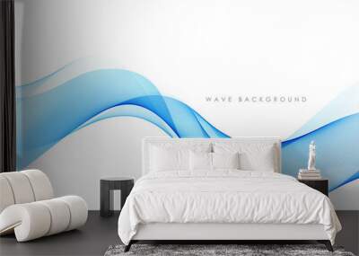 Vector abstract colorful flowing wave lines isolated on white background. Design element for technology, science, modern concept. Wall mural