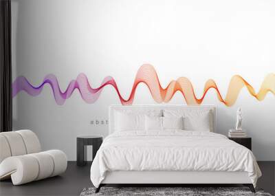 Vector background with color abstract blend wave Wall mural