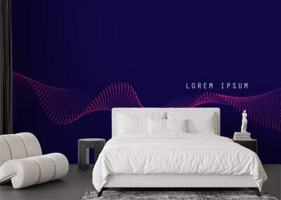 Vector background with color abstract wave dots Wall mural