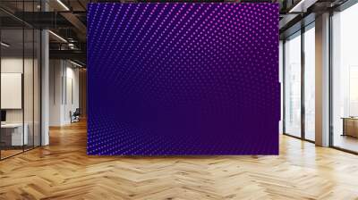 Vector background with color abstract wave dots Wall mural