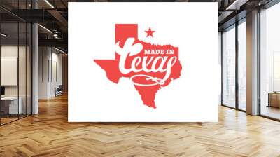 Texas lettering Wall mural