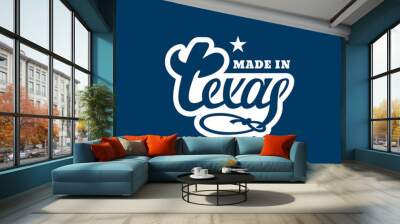 Texas lettering Wall mural