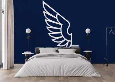 Winged letter Wall mural