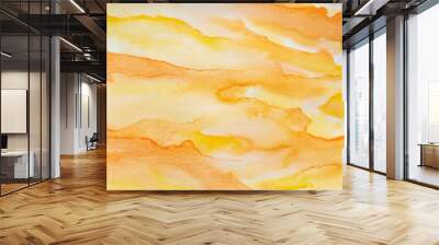 Yellow watercolor horizontal pattern for wallpaper and background Wall mural