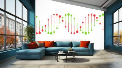 Abstract DNA strand symbol. Isolated on white background. Vector illustration, eps 8. Wall mural