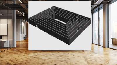 Vector illustration of 3d maze / labyrinth. Isolated on white background, eps 8.
 Wall mural