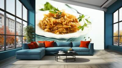 Homemade sauerkraut stew with spices Wall mural