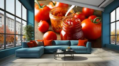 Homemade tomato jam or sauce Wall mural