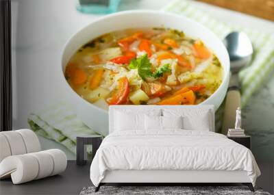 Homemade vegetable soup Wall mural