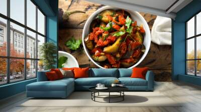 Vegetable ragout with fresh parsley Wall mural