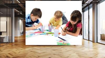 children drawing Wall mural