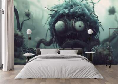 Adorable cute monsters in their raw state Wall mural