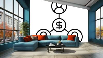 affiliate marketing icon Wall mural