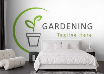 Gardener logo template Wall mural